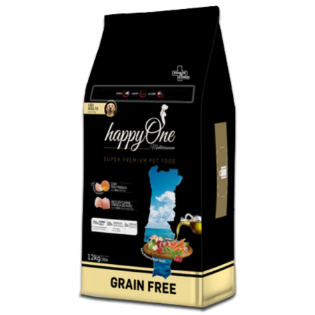 HappyOne Grain-Free Mediterraneum Adult dla psów dorosłych Super Premium 12Kg