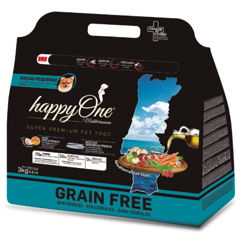 HappyOne Grain-Free Mediterraneum Small Breeds sardynka 3kg