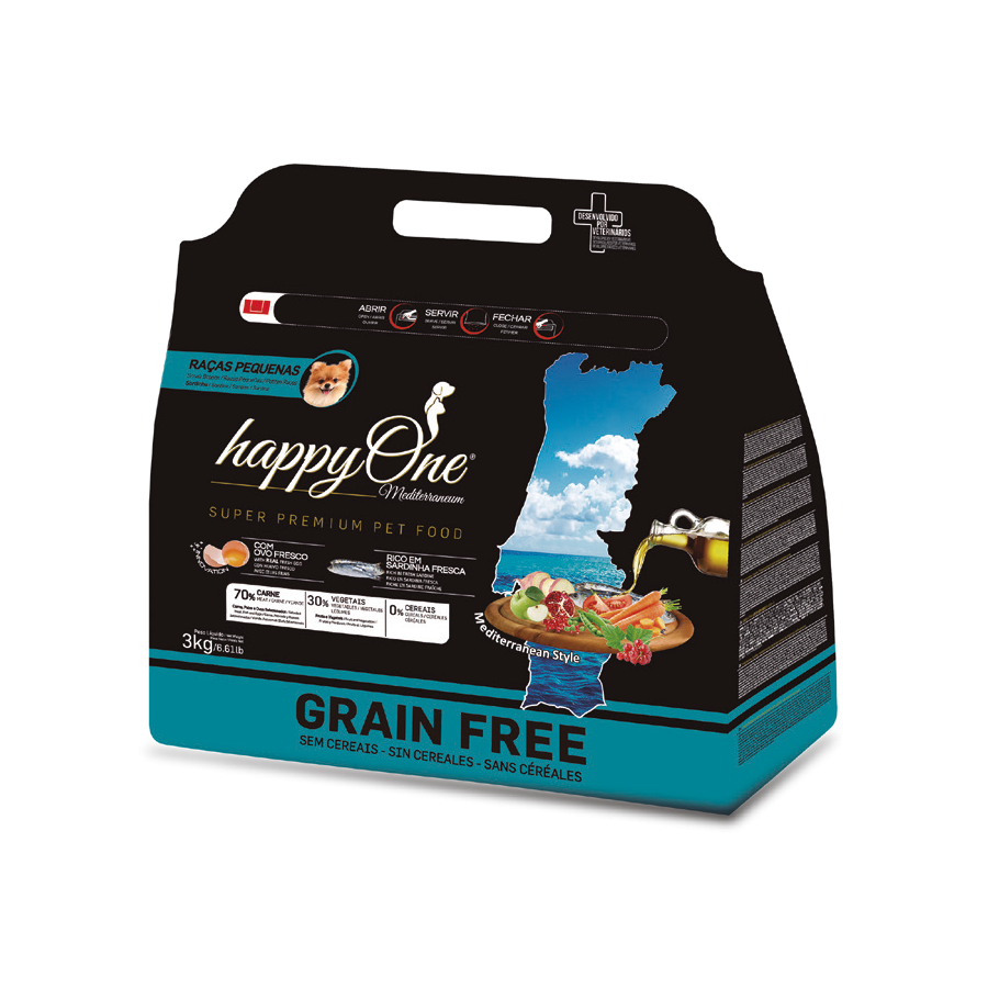 HappyOne Grain-Free Mediterraneum Small Breeds sardynka 3kg