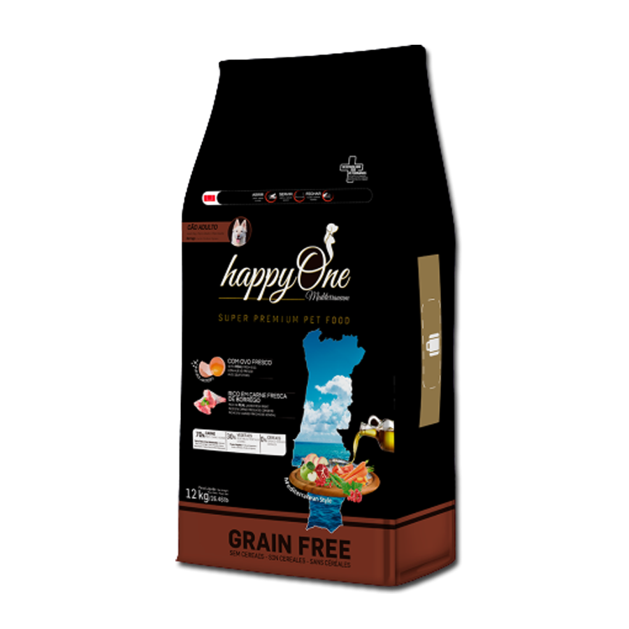 happyOne Mediterraneum Adult Dog z jagnięciną 12 kg