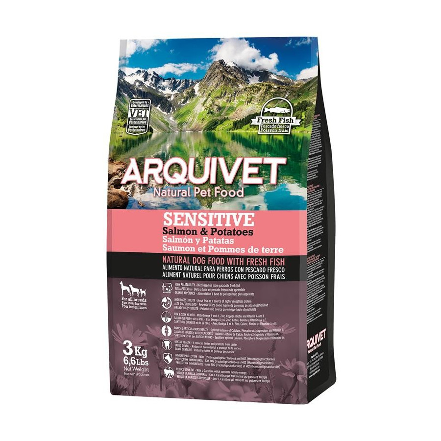 Arquivet Sensitive łosoś z ziemniakami 3 kg