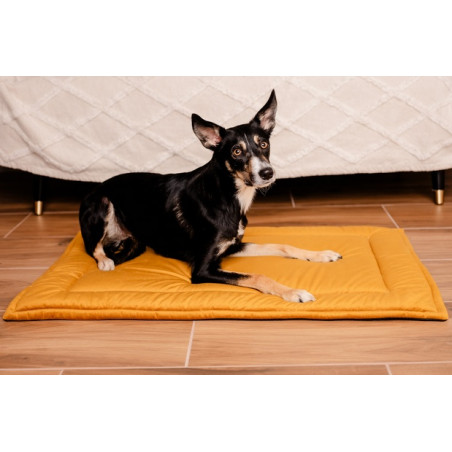 MIMIKO Pets Mata Velvet 100x70cm musztarda