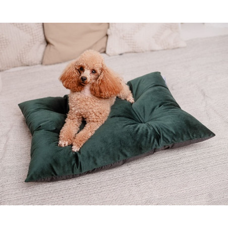 MIMIKO Pets Legowisko Poducha Velvet 70x50cm butelkowa zieleń