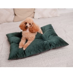 MIMIKO Pets Legowisko Poducha Velvet 70x50cm butelkowa zieleń