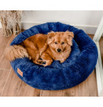 MIMIKO Pets Legowisko Shaggy okrągłe XL 75cm chabrowe