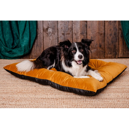 MIMIKO Pets Legowisko Poducha Velvet 100x70cm musztarda