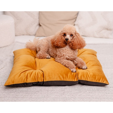 MIMIKO Pets Legowisko Poducha Velvet 70x50cm musztarda