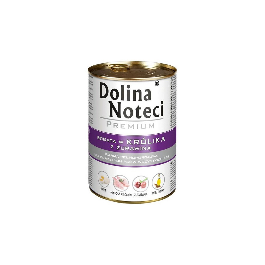 Dolina Noteci Premium Pies Królik i żurawina puszka 400g