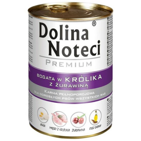 Dolina Noteci Premium Pies Królik i żurawina puszka 400g