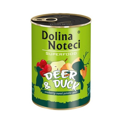 Dolina Noteci Superfood Pies Jeleń i kaczka puszka 400g