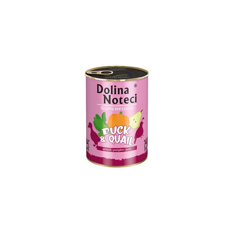 Dolina Noteci Superfood Pies Kaczka i przepiórka puszka 400g