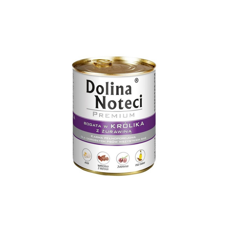 Dolina Noteci Premium Pies Królik i żurawina puszka 800g