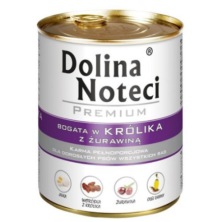 Dolina Noteci Premium Pies Królik i żurawina puszka 800g