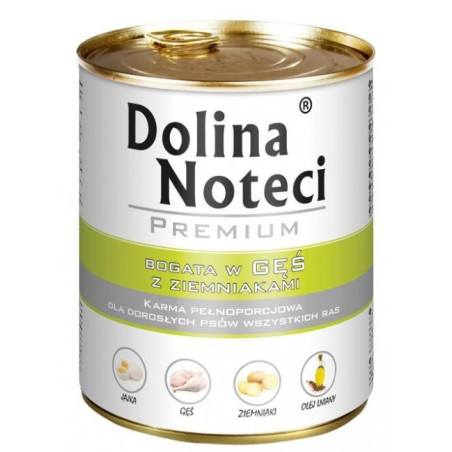 Dolina Noteci Premium Pies Gęś i ziemniaki puszka 800g