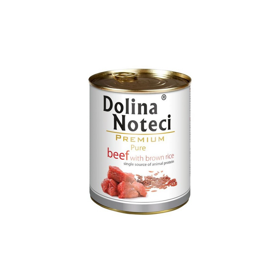 Dolina Noteci Premium Pies Pure Wołowina i ryż puszka 800g