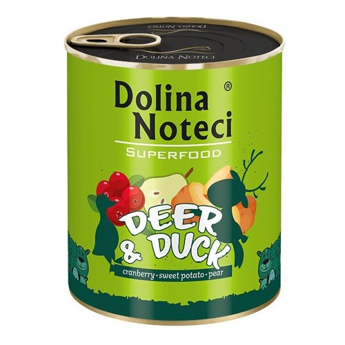 Dolina Noteci Superfood Pies Jeleń i kaczka puszka 800g