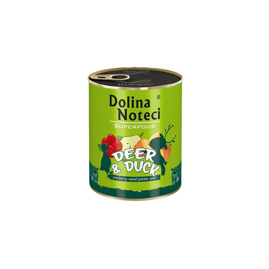 Dolina Noteci Superfood Pies Jeleń i kaczka puszka 800g