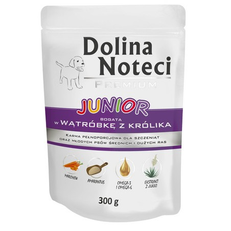 Dolina Noteci Premium Pies Junior Wątróbka z królika saszetka 300g