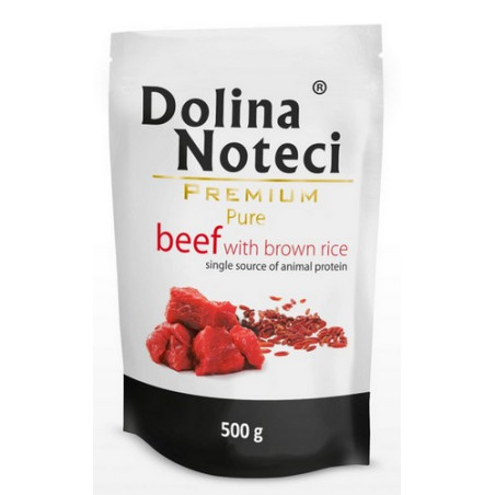 Dolina Noteci Premium Pies Pure Wołowina i ryż saszetka 500g