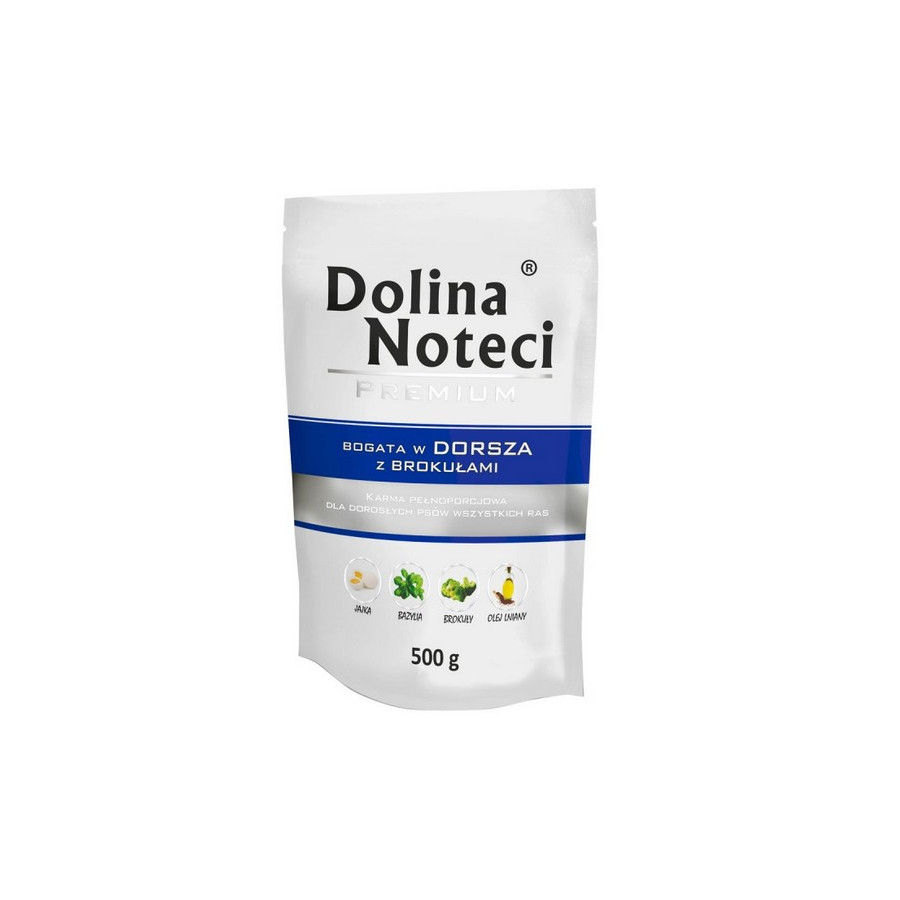 Dolina Noteci Premium Pies Dorsz z brokułami saszetka 500g