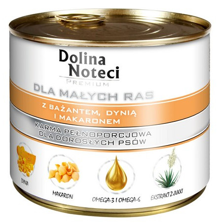 Dolina Noteci Premium Pies Mały Bażant, dynia i makaron puszka 185g