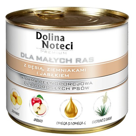 Dolina Noteci Premium Pies Mały Gęś, ziemniaki i jabłko puszka 185g