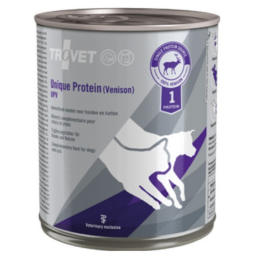 Trovet Unique Protein UPV Dziczyzna dla psa i kota puszka 800g