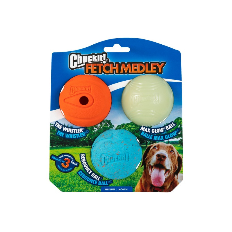 Chuckit! Fetch Medley Medium 3pak [520520]