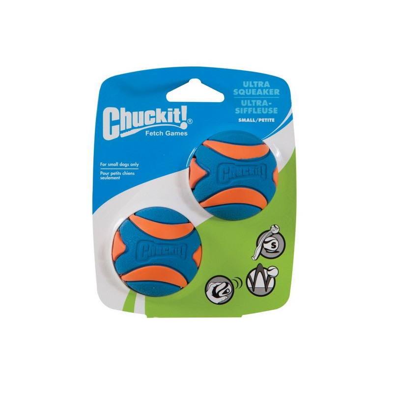 Chuckit! Ultra Squeaker Ball Small 2pak [31537]