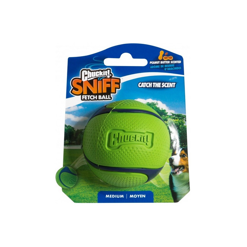 Chuckit! Sniff Fetch Ball Peanut Butter Medium [33208]