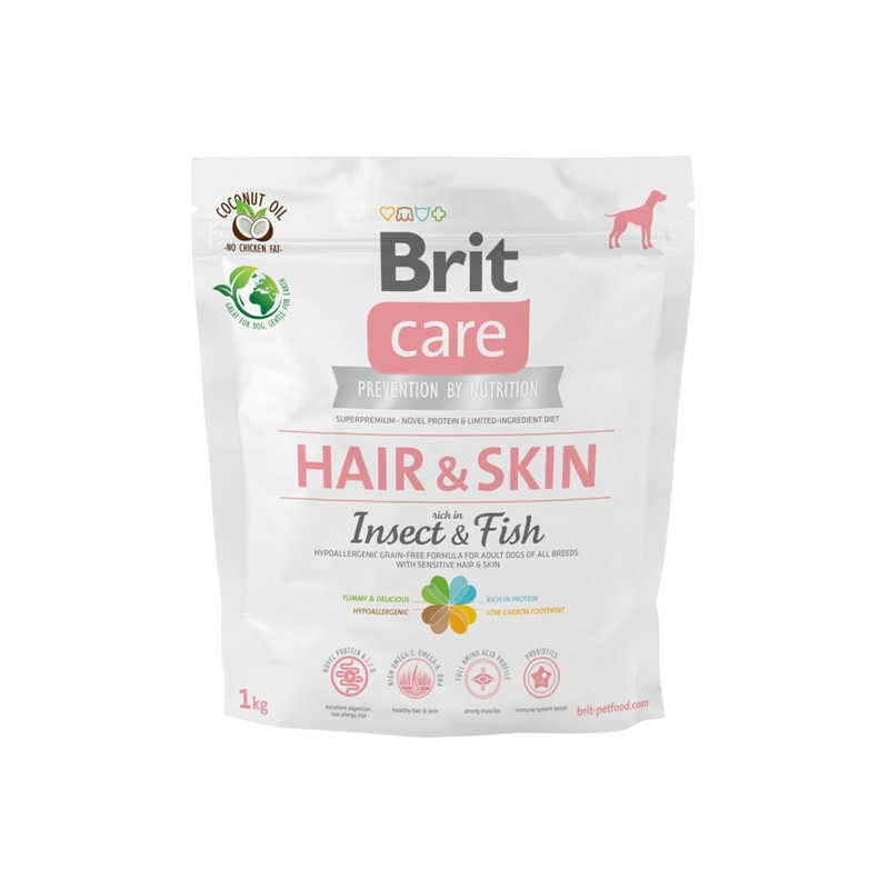 Brit Care Grain Free Adult Hair & Skin - Insects & Fish 1kg