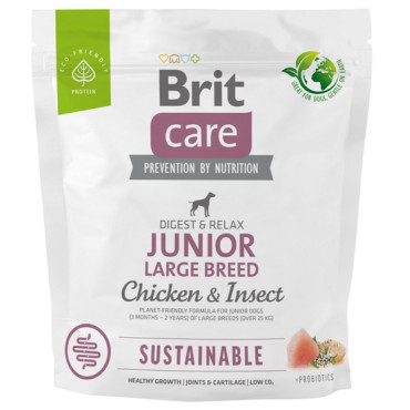 Brit Care Sustainable Junior Large Breed Chicken & Insect 1kg