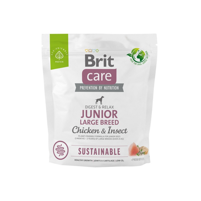 Brit Care Sustainable Junior Large Breed Chicken & Insect 1kg