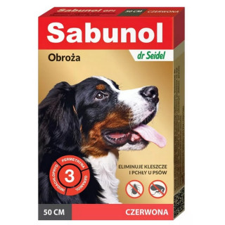 Sabunol GPI Obroża przeciw pchłom dla psa czerwona 50cm