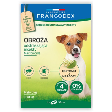 Francodex Obroża odstraszająca insekty małe psy do 10kg 35cm [FR179171]