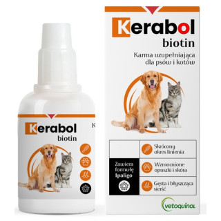 Vetoquinol Biowet Pet Line Kerabol - krople na poprawę sierści 20ml