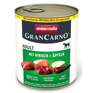 Animonda GranCarno Original Adult Rind Hirsch Apfel Wołowina, Jeleń + Jabłko puszka 400g