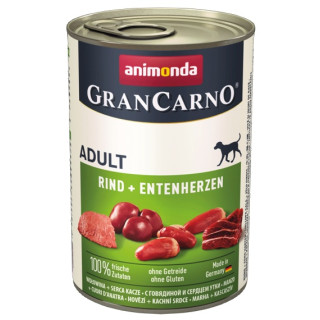 Animonda GranCarno Original Adult Rind Entenherzen Wołowina + Serca kacze puszka 400g