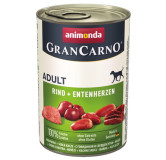 Animonda GranCarno Original Adult Rind Entenherzen Wołowina + Serca kacze puszka 400g