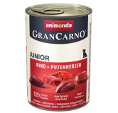 Animonda GranCarno Original Junior Rind Putenherzen Wołowina + Serca Indyka 400g