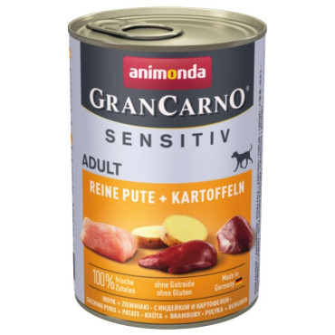 Animonda GranCarno Sensitiv Indyk + ziemniaki puszka 400g