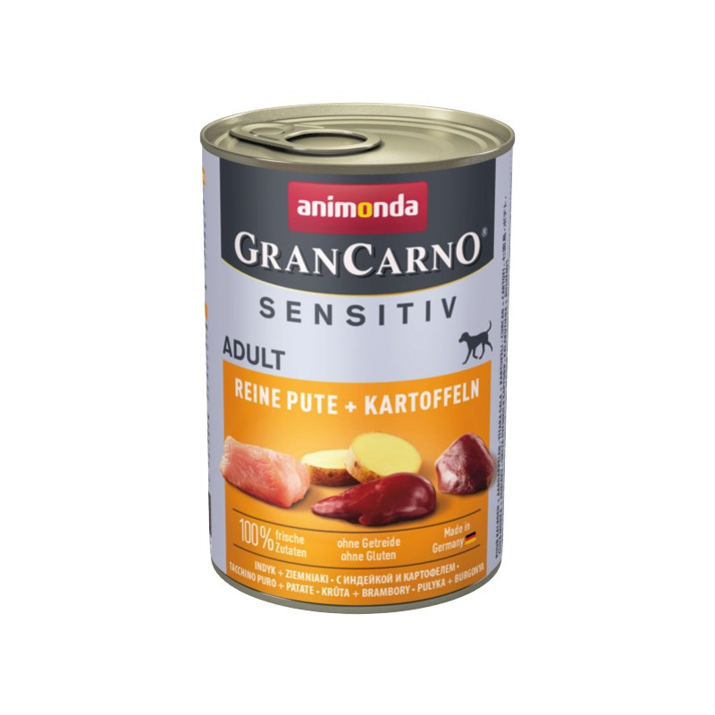 Animonda GranCarno Sensitiv Indyk + ziemniaki puszka 400g