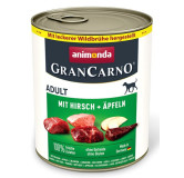 Animonda GranCarno Original Adult Rind Hirsch Apfel Wołowina, Jeleń + Jabłko puszka 800g