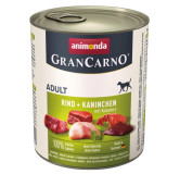 Animonda GranCarno Original Adult Rind Kaninchen Krautern Wołowina + Królik z Ziołami puszka 800g