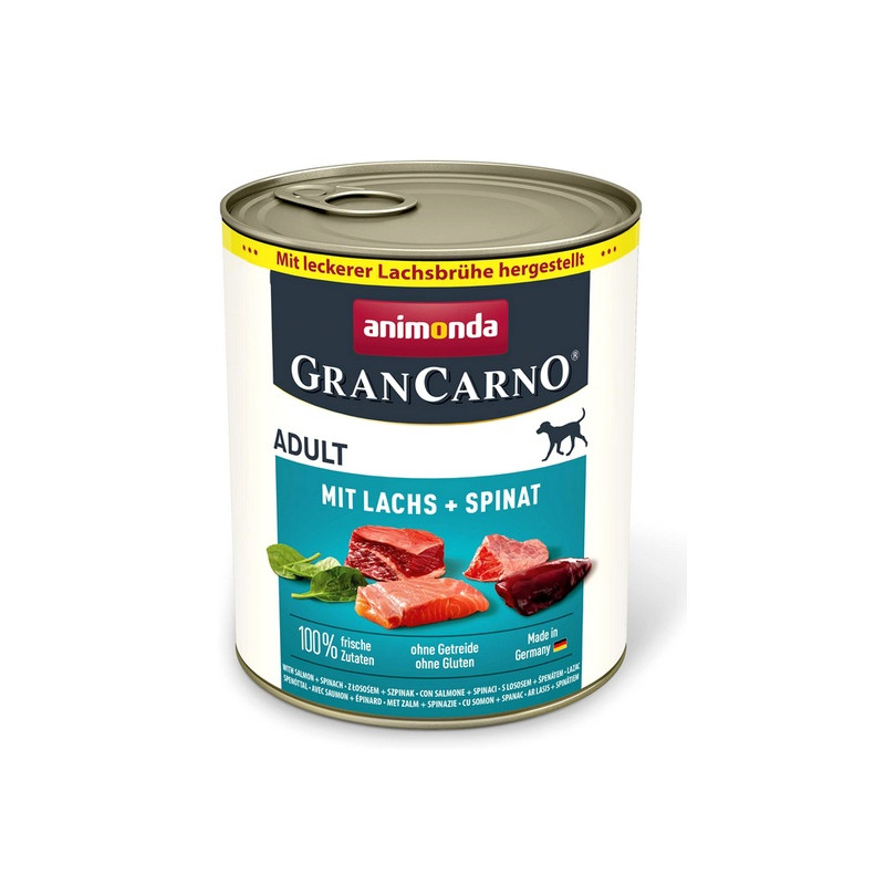 Animonda GranCarno Original Adult Lachs Spinat Łosoś + Szpinak puszka 800g