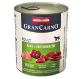 Animonda GranCarno Original Adult Rind Entenherzen Wołowina + Serca kacze puszka 800g