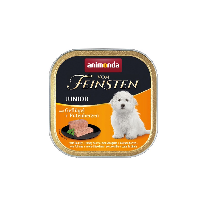 Animonda vom Feinsten Dog Junior Drób i Serca Indyka 150g