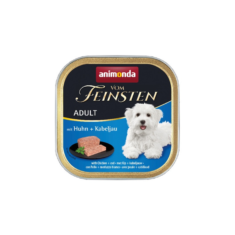 Animonda vom Feinsten Dog Adult Kurczak i Dorsz tacka 150g