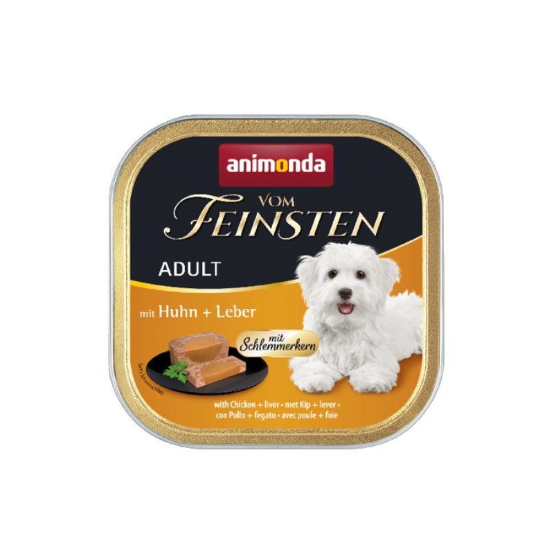 Animonda vom Feinsten Dog Adult Kurczak i Wątróbka tacka 150g