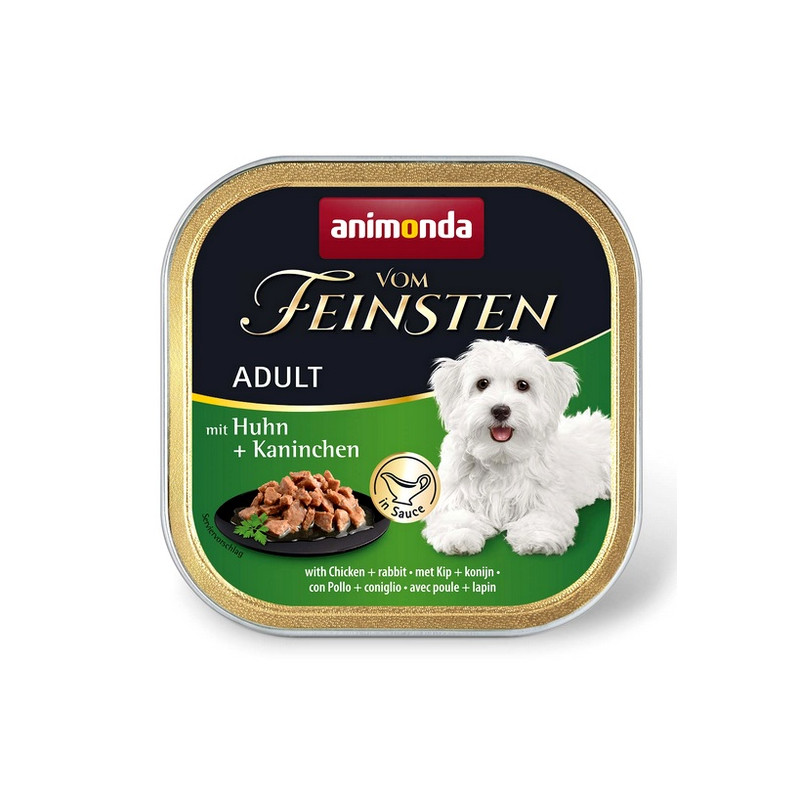 Animonda vom Feinsten Dog Adult Kurczak i Królik w sosie tacka 150g